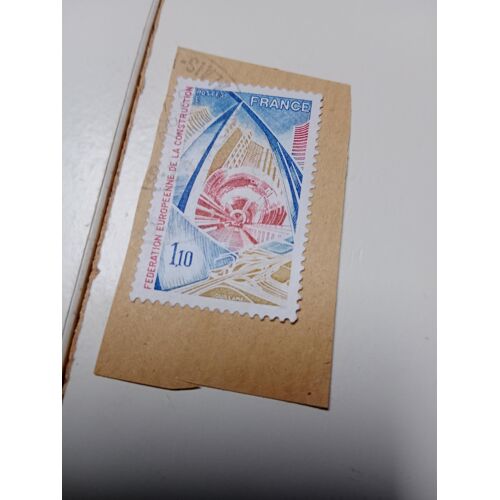Timbre France 1,10 Oblitéré Fédération Européenne De La Construction. -Yvert N° 1934 De 1977