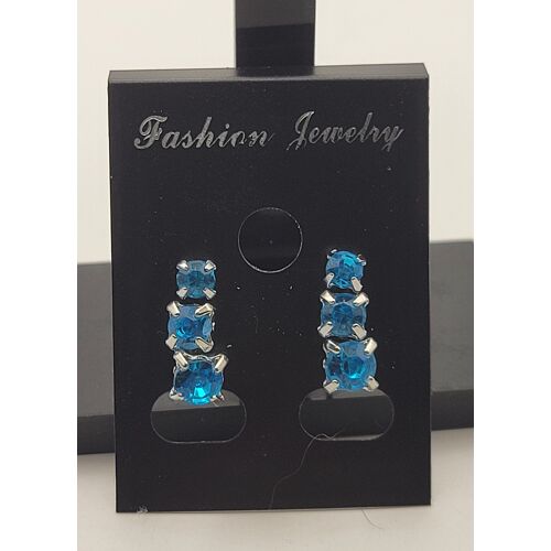 Lot De 3 Paires De Boucles D'Oreilles Clous Bleu Clair 💙?