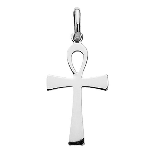 Pendentif Brillaxis Croix De Vie Argent Rhodié