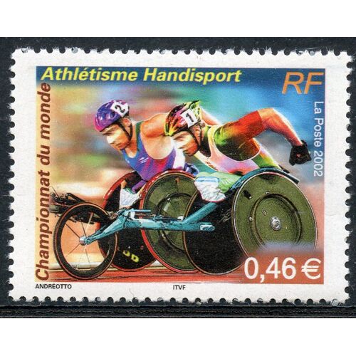 Sport : Championnat Du Monde D'Athlétisme Handisport Au Stadium Lille-Métropole Année 2002 N° 3495 Yvert Et Tellier Luxe