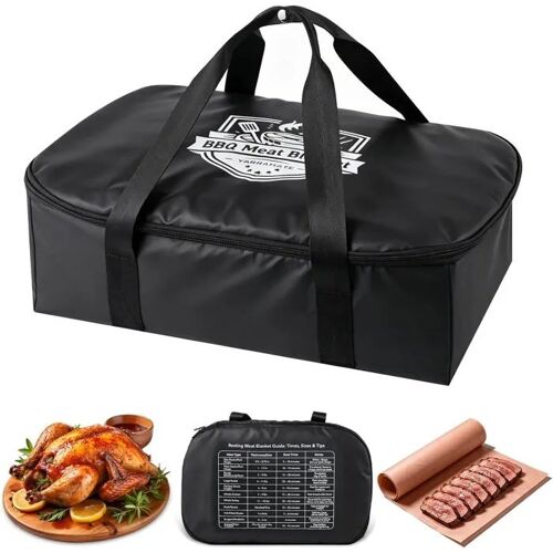 Yarramate Couverture Bbq Isotherme 21" Pour Viande, Sac Réutilisable Et Étanche, Accessoires Fumeur.
