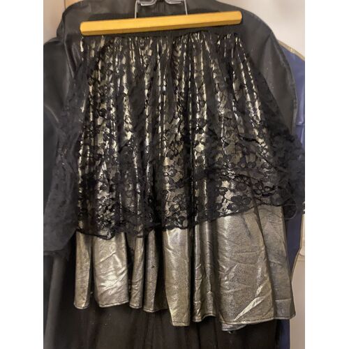 Jupe 38/40 Doree Noire Dentelle