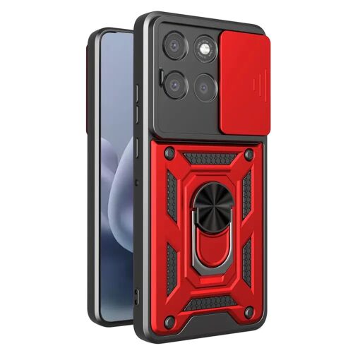 Coque pour Motorola Moto G67 / G77 / G87 5G - housse etui rigide anti choc + film ecran - ROUGE
