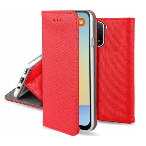 Housse pour Xiaomi Redmi A7 Pro / Poco C81 Pro - etui coque pochette portefeuille + film ecran - ROUGE MAGNET
