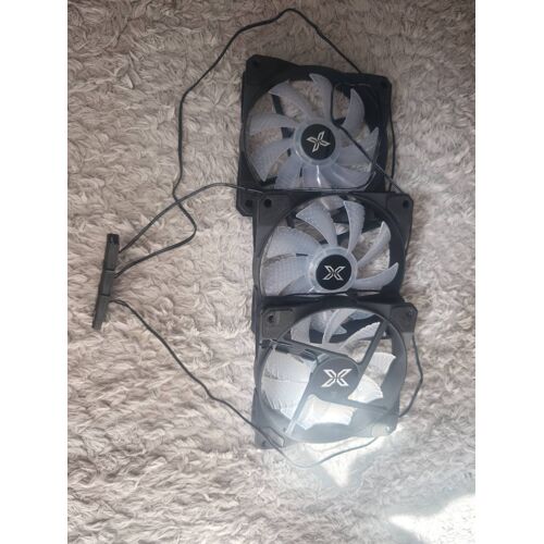 Lot de 3 ventilateurs boitier Xigmatek RGB 120 mm - Prise molex