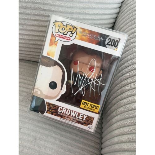 Funko Pop! Crowley #200 ¿ Supernatural - Hot Topic Exclusive, Dédicacée Par Mark Sheppard
