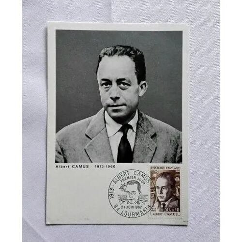 Carte Postale Philatelique Albert Camus