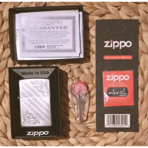 Zippo Le Florentine (Vintage 1999) + Mèche + 6 Pierres