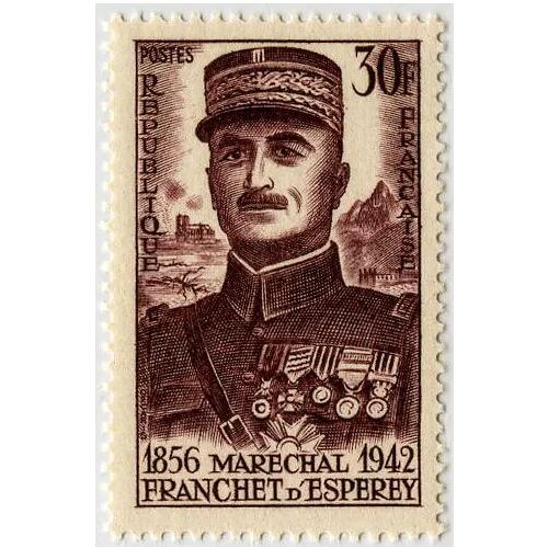France 1956, Trèd Beau Timbre Neuf** Luxe Yvert 1064, Maréchal Franchet D'Espérey (1856-1942).