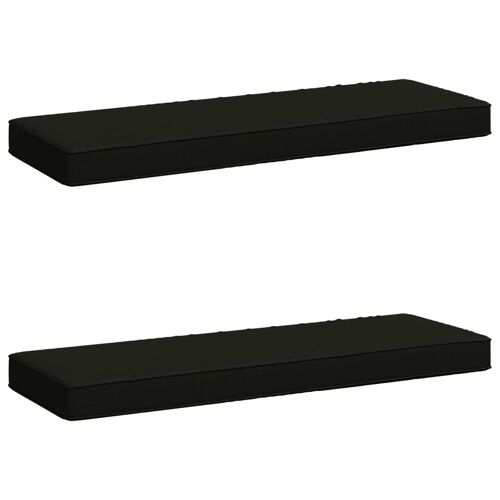 Vidaxl Coussins De Banc 2 Pièces Vught 2 Pcs 100 % Polyester Noir