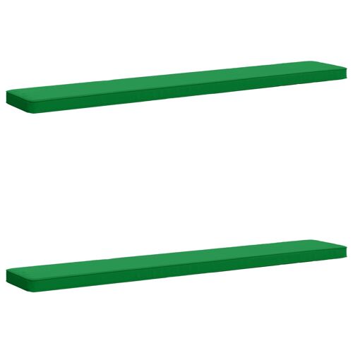 Vidaxl Coussins De Banc 2 Pièces Vught 2 Pcs 100 % Polyester Vert