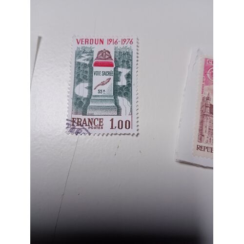 Timbre France De 1,00 Yvert N°1883 Oblitéré Verdun 1916-1976 La Voie Sacrée De 1976
