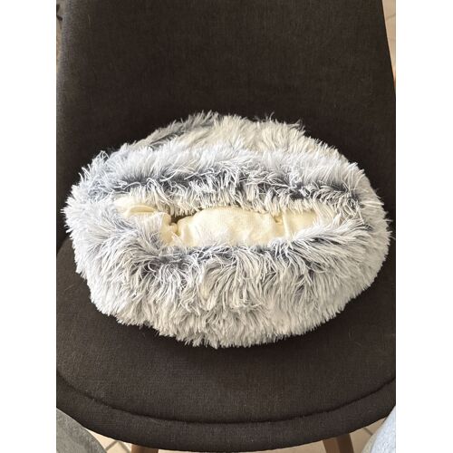 Lit Rond Moelleux pour Chat - en Peluche Douce - avec Capuche - pour l'hiver