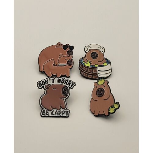 Ensemble De 4 Pin'S Capybara Neuf