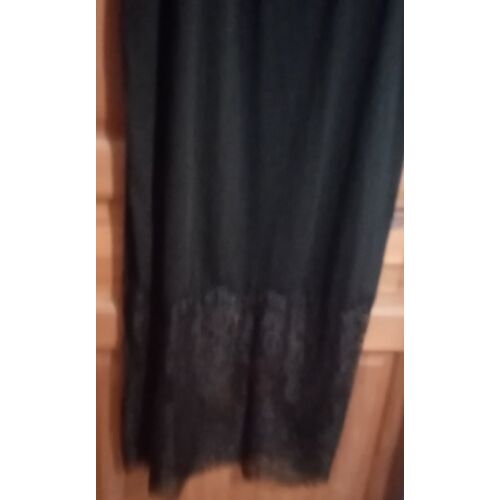 Longue Combinaison Noire À Bretelles Et Détails Dentelle Pour Femme En Polyester, 2 Xl, Shein Curve.