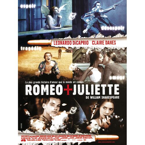Romeo + Juliette - Affiche De Cinéma Pliée - Format 40x54 Cm - De Baz Luhrmann Avec Leonardo Dicaprio, Claire Danes, John Leguizamo - 1996