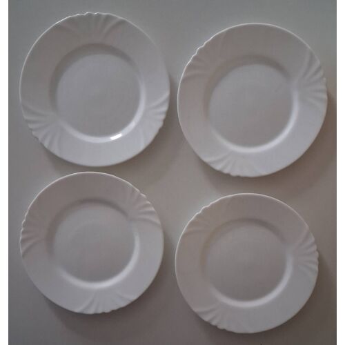Lot De 4 Assiettes À Dessert Blanches Arc