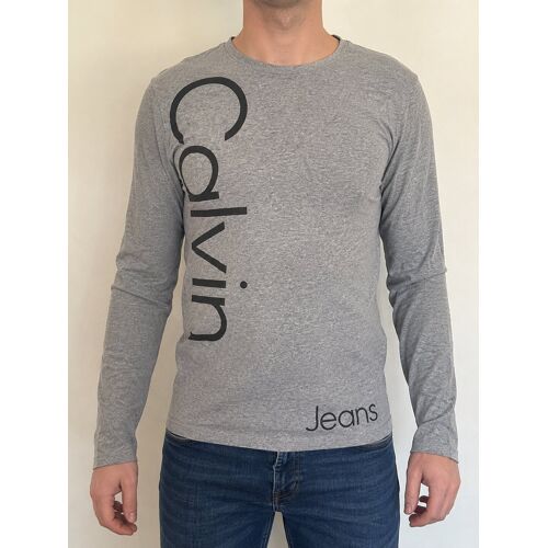 T-Shirt Manches Longues Calvin Klein Jeans Gris ¿ Taille S