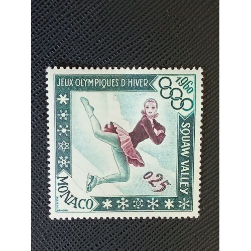 Timbre Monaco Y T 536 Jeux Olympiques De Rome Et De Squaw Valley, Patinage Artistique 1960 (030810 )
