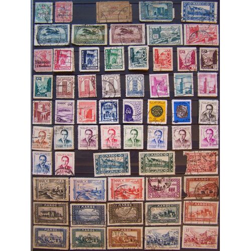 Lot De 180 Timbres Du Maroc