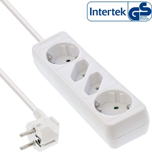 InLine 16441W multiprise 1,5 m 2 sorties CA Blanc