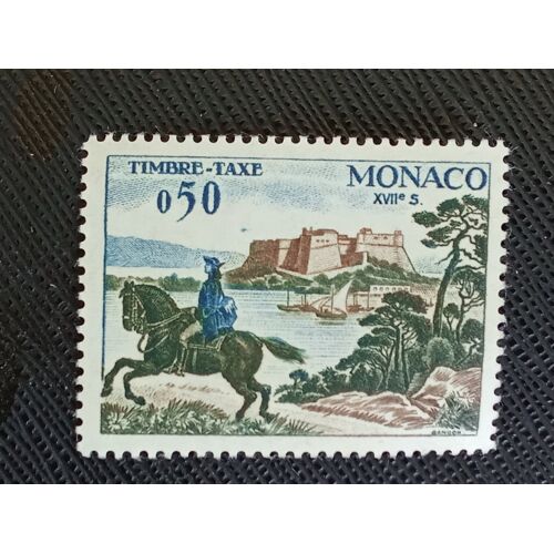 Timbre Monaco Y T T 61 Facteur À Cheval (Xviie Siècle) 1960 (030810 )