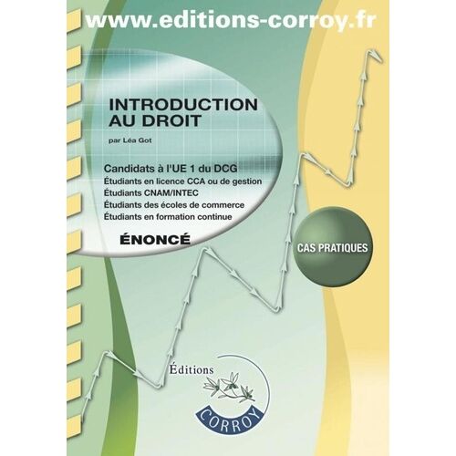 Introduction Au Droit Ue 1 Du Dcg - Enoncé