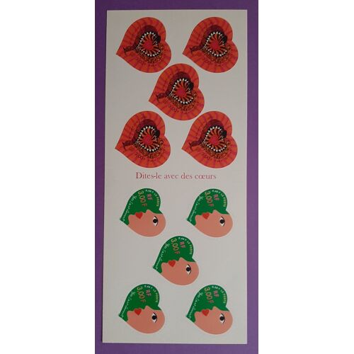 Carnet De10 Timbres "Coeurs D'yves Saint-Laurent " 2000