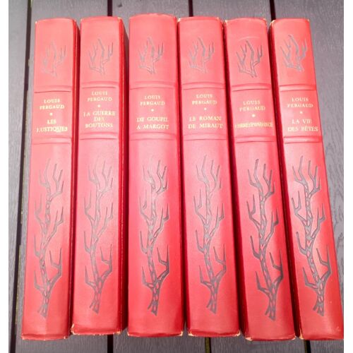 Luxueuse Collection Illustrée Louis Pergaud Les 6 Tomes Éditions Martinsart 1965 Les Rustiques, Le Roman De Miraut, Correspondance, De Goupil À Margot, La Guerre Des Boutons, La Vie Des Bêtes
