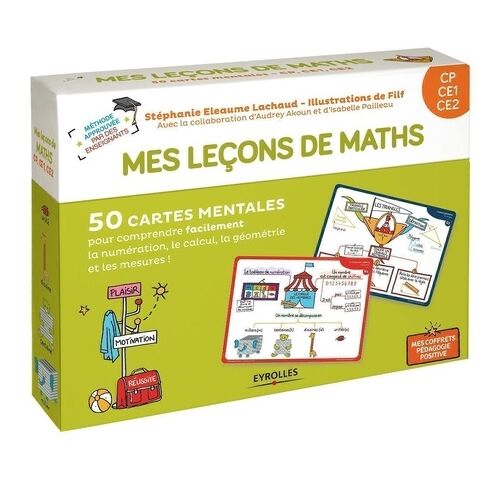 Mes Leçons De Math Cp Ce1 Ce2 - Avec 40 Cartes Leçons, 10 Cartes Jeux, 1 Livret Explicatif