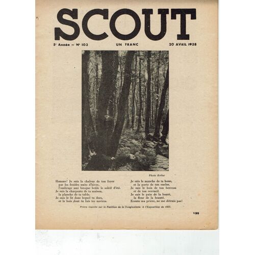 Revue Des Scouts De France 20 Avril 1938