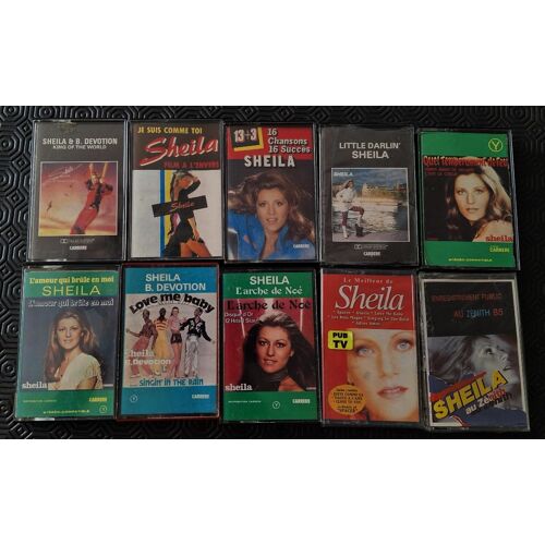 Sheila Lot De 10 Cassettes Audio Tape