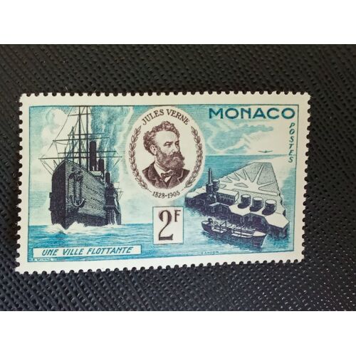 Timbre Monaco Yt 428 Poseur De Câbles « Great Eastern », Île Et Pétrolier 1955 (030810 )