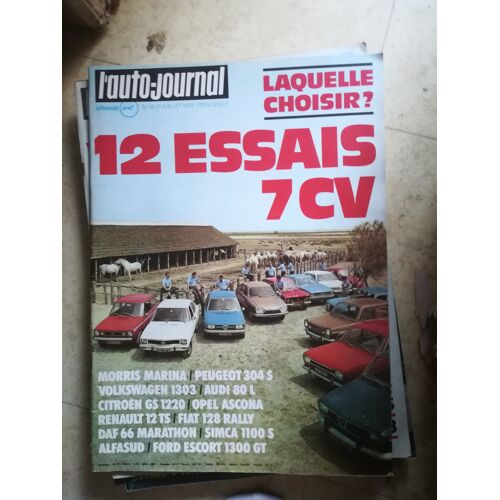 Auto Journal 12 De 1974 Renault 12 Ts,Morris Marina,Gs 1220,Alfasud,Simca 1100s,Peugeot 304s,Vw 1303,Fiat 128 Rally,Ford Escort 1300 Gt,Audi 80l,Daf 66 Marathon,Opel Ascona,Honda Jx125,Dormobile Freew