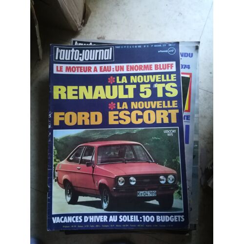 Auto Journal 19 De 1974 Audi 50,Fiat 131,Bmw 2002 Turbo,Renault 17 Gr2,Ford Escort 2000 Rs,Fiat Abarth 124 Spider,128 Special 1300,Mercedes 770k,4l Cross,Starlett Star