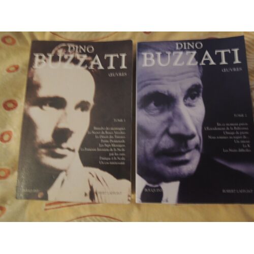 Les 2 Tomes D'Oeuvres De Dino Buzzati (Bouquins Laffont)