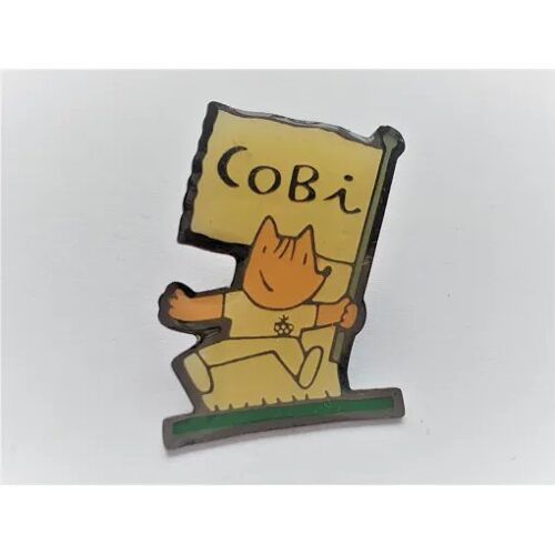 Pins Jo Barcelone Barcelona Jeux Olympiques Mascotte Cobi Le Porte Drapeau