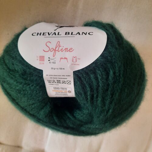 Laine Cheval Blanc Softine Vert Sapin (045) Lot 648789