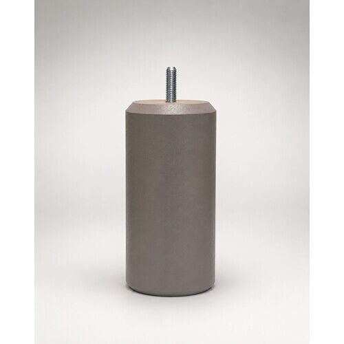 Pieds de sommier cylindriques Fdl-mg, laqués gris taupe, lot de 4, Ø70 mm x H 200 mm, vis 8 mm
