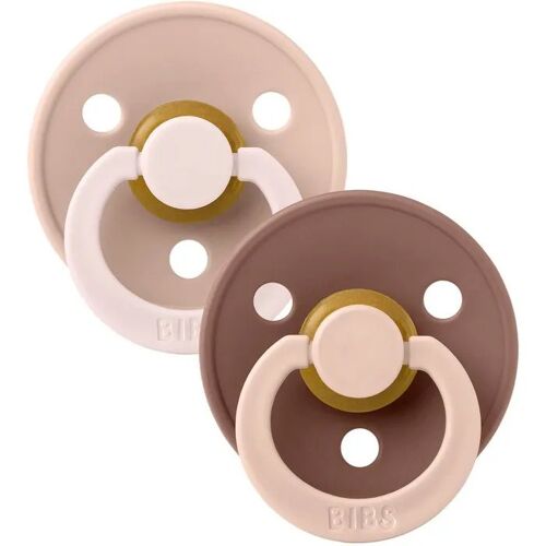 Tétines Bibs Lot De 2 Studio Colour T2 En Caoutchouc Naturel, Forme Bouclier Rond