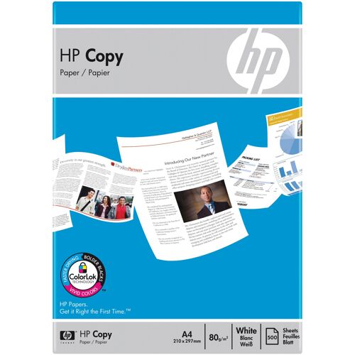 Ramette papier 500 feuilles HP Copy Paper - A4 (210 x 297 mm) - 80 g/m2 - 500 unités