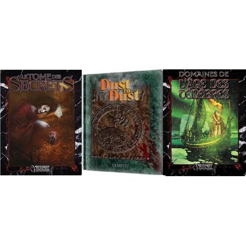 Vampire L'Age Des Ténèbres Le Tome Des Secrets+Vampire La Mascarade 20e Dust To Dust+Domaines De L'Age Des Ténèbres (Éditions En Français)