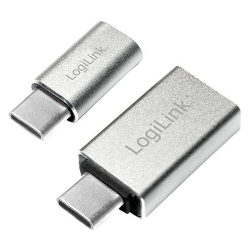 LogiLink AU0040 changeur de genre de câble USB 3.1 C USB 3.0 A, Micro USB 2.0 Aluminium