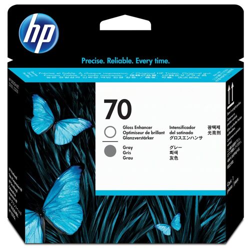 HP 70 optimiseur de brillant et tête d'impression DesignJet grise