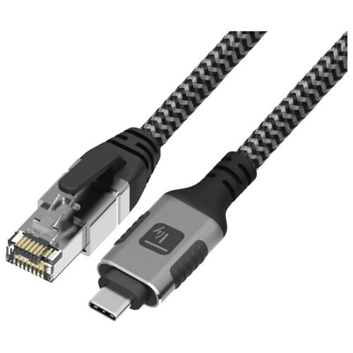 Techly ICOC U3C-RJ45-050 câble de réseau Argent, Noir 5 m Cat6 F/UTP (FTP)