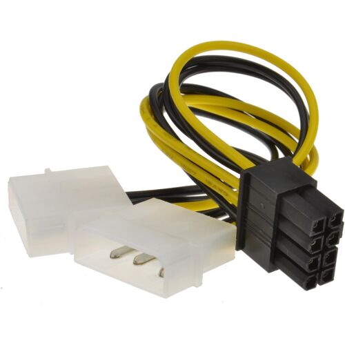 8 Broches PCI Express PCIe Alimentation câble De Deux 4 Broches Molex LP4 Adaptateur