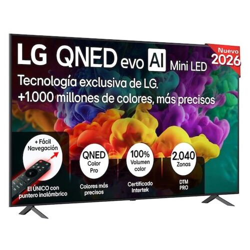 LG QNED evo AI MiniLED 86QNED85B6B 86" 4K Ultra HD Smart TV Wifi Noir