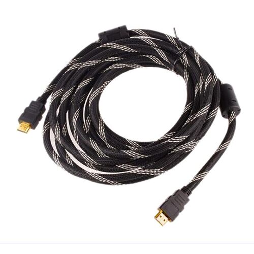 Cordon HD cable de 5m HDMI Male prises Dorées a l'or. Cable extension HDMI 1.3b DORE a double gainage de 5 metres