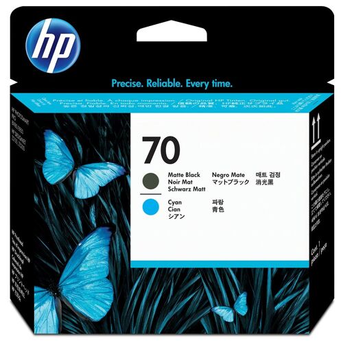 HP 70 - Cyan, noir mat - tête d'impression - pour DesignJet HD Pro MFP, T120, Z2100, Z3100, Z3100ps, Z3200, Z3200ps, Z5200, Z5400
