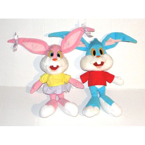 peluche tiny toons le couple de lapin buster bunny vintage 1991 warner bros playskool